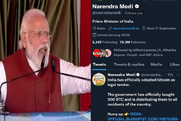PM Modi Twitter account Hack