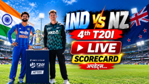 India vs New Zealand 4th T20I Live Scorecard